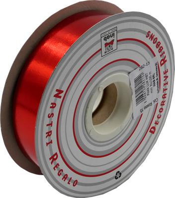 SATINETTE METALLIZZATE MM.31 X 100MT ROSSO 282/15