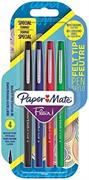 PAPER MATE PENNE FLAIR ORIGINAL 3+1 COLORI ASSORTITI