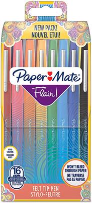PAPER MATE PENNE FLAIR COL ASSORTITI CONF DA 16