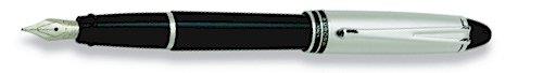PENNA AURORA IPSLON STILO CROMATA RESINA NERA B11-C