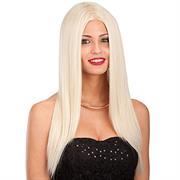 Parrucca bionda liscia capelli lunghi effetto naturale Carnevale 2849