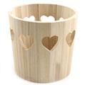 SET 2 VASI IN LEGNO C/CUORI 06335