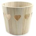 SET 2 VASI IN LEGNO C/CUORI 06335