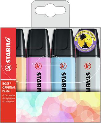 EVIDENZIATORI STABILO BOSS PASTEL 70/4-4