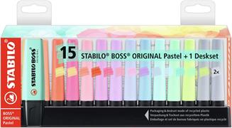 DESKSET DA 15 EVIDENZIATORI STABILO PASTEL 7015-02-5