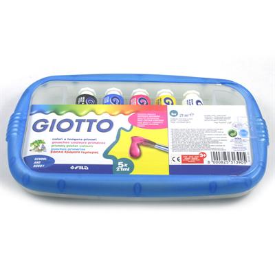 TEMPERA GIOTTO 21ML 5 COLORI+PENNELLO F327100