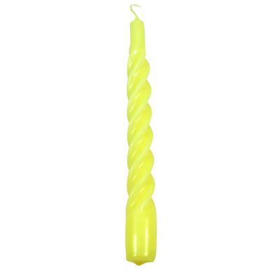 CANDELE TORTIGLIONE LACCATE GIALLE