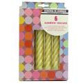 CANDELE TORTIGLIONE LACCATE GIALLE