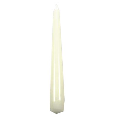 CANDELE CONICHE LACCATE BIANCHE CM.21 PZ.6