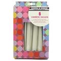 CANDELE CONICHE LACCATE BIANCHE CM.21 PZ.6