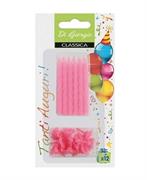 CANDELE TORTA PZ.12 ROSA 704.10