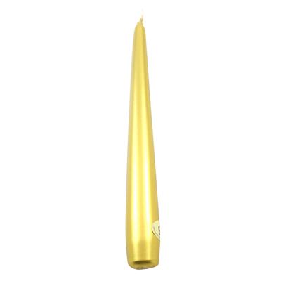 CANDELE CONICHE LACCATE ORO CM.21 PZ.6