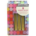 CANDELE CONICHE LACCATE ORO CM.21 PZ.6