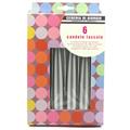 CANDELE CONICHE LACCATE ARGENTO CM.21 PZ.6