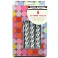 CANDELE TORTIGLIONE LACCATE ARGENTO CM.21 PZ.6