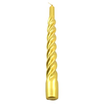CANDELE TORTIGLIONE LACCATE ORO CM.21 PZ.6