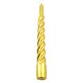 CANDELE TORTIGLIONE LACCATE ORO CM.21 PZ.6