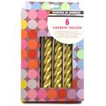 CANDELE TORTIGLIONE LACCATE ORO CM.21 PZ.6