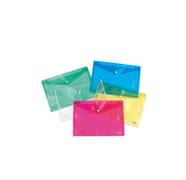 BUSTE TRASPARENTI C/BOTTONE A4 PZ.5 ASSORTITE 32,7X23,5