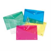 BUSTE TRASPARENTI C/BOTTONE A3 PZ.5 ASSORTITE 42,7X30,8