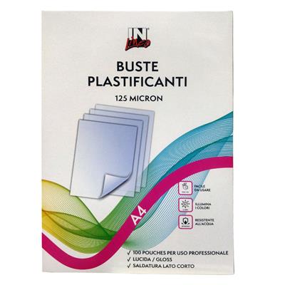 POUCHES INLINEA A4 CRYSTAL 125 MICRON PZ.100IL7451 78823