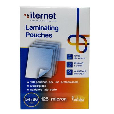 POUCHES 54X86 MM CRISTAL 125 MICRON PZ.100 7438