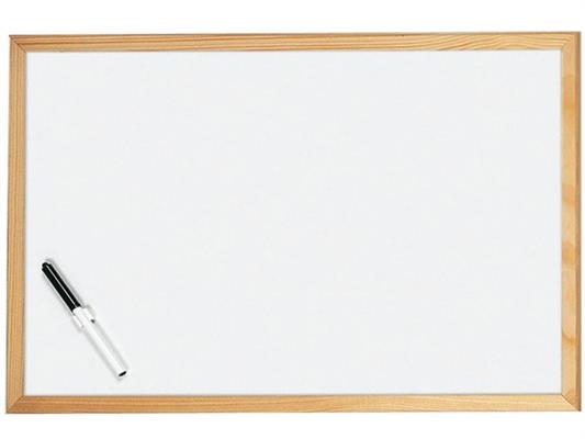LAVAGNA BIANCA 60X90 CORNICE LEGNO 1171