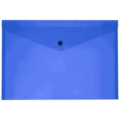 BUSTA CON BOTTONE A4 BLU 15304