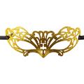 MASCHERA IN PLASTICA INTAGLIATA C/GLITTER ORO 00770