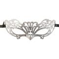 MASCHERA IN PLASTICA INTAGLIATA C/GLITTER ARGENTO 00771