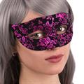 MASCHERA IN PLASTICA CON VELLUTINO NERO DAMASCATO 01396