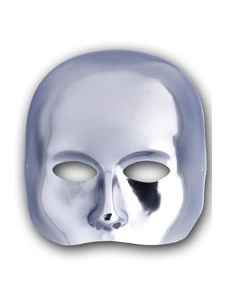 CARNEVALE MASCHERA MEZZO VISO ARGENTO 00144