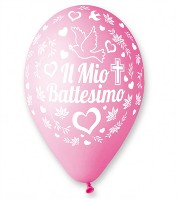 PALLONCINI BATTESIMO ROSA