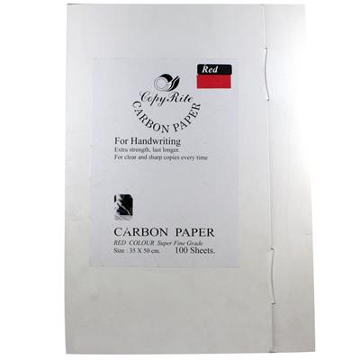 CARTA CARBONE ROSSA 35X50 100FF