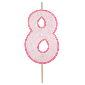 CANDELE BORDO ROSA 8