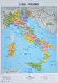 CARTINE GEOGRAFICHE 21X29,7 ITALIA POLITICA FISICA 09343