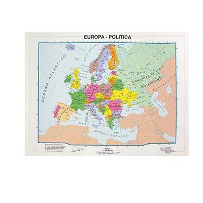 CARTINE GEOGRAFICHE 21X29,7 EUROPA POLITICA FISICA 09344