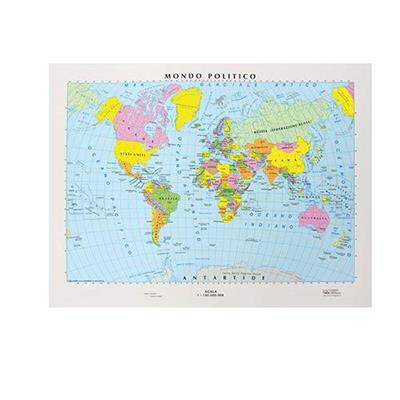 CARTINE GEOGRAFICHE 21X29,7 MONDO POLITICA FISICA 09350