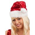 CAPPUCCIO BABBO NATALE C/PAILLETTES E BORDO IN PELU.9712