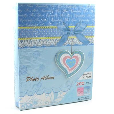 ALBUM FOTO 130032 CUORE E NASTRO AZZURRO O ROSA