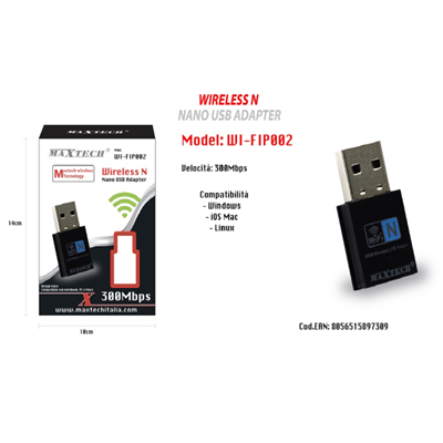 ADATTATORE MAXTECH WI-FIP02 EVO WI-FI 300MBPS