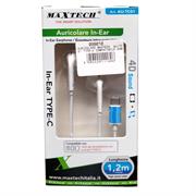 AURICOLARE MAXTECH  AU-TC01 TYPE-C BIANCO COMP.SAMSUNG