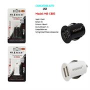 CARICATORE AUTO MAXTECH MA-C005 NEW 2XUSB DA 5V-2000MA
