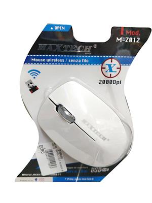 MOUSE SENZA FILO MAXTECH M-Z012 BIANCO