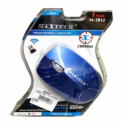 MOUSE SENZA FILO MAXTECH M-Z012 BLU