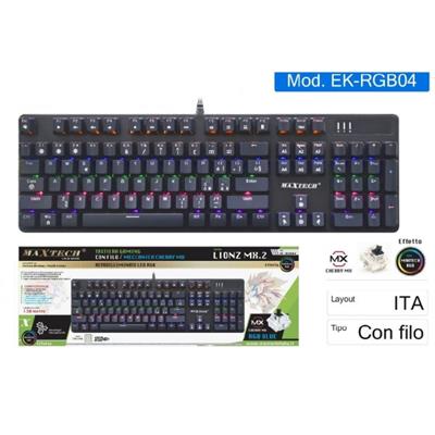 TASTIERA MECCANICA MAXTECH EK-RGB04  GAMING RGB