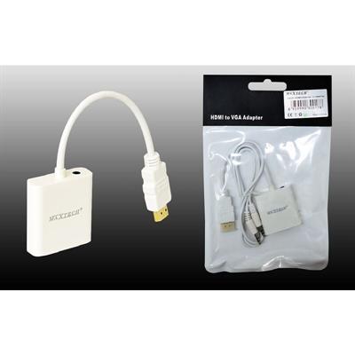 ADATTATORE CHD-VGA +AUX DA 0.15M-- BIANCO MAXTECH