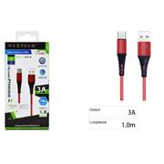 CAVO USB TYPE-C 1M MAXTECH F-TC022 ROSSO