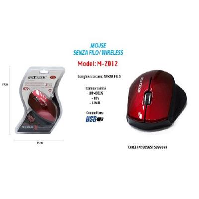 MOUSE SENZA FILO MAXTECH M-Z012 BORDEAUX