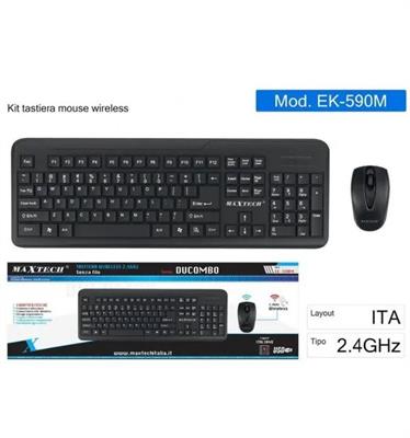 TASTIERA + MOUSE WIRELESS EK-590M